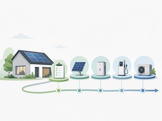 Energy upgrade priority planner illustration