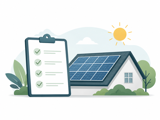 Solar quote checklist illustration